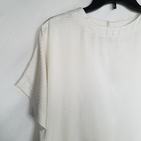 Vintage | Renaissance White Houndstooth Blouse - Picture 4 of 16